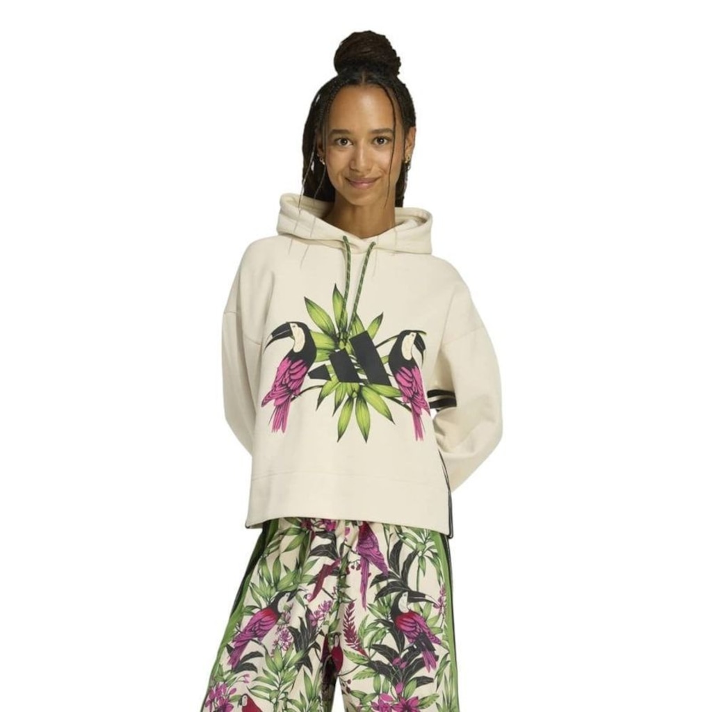 Blusão Moletom adidas X Farm Rio Feminino