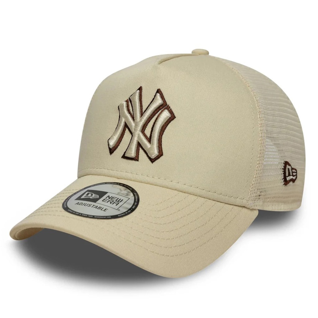 Boné Aba Curva New Era 9FORTY E-Frame Trucker New York Yankees Unissex