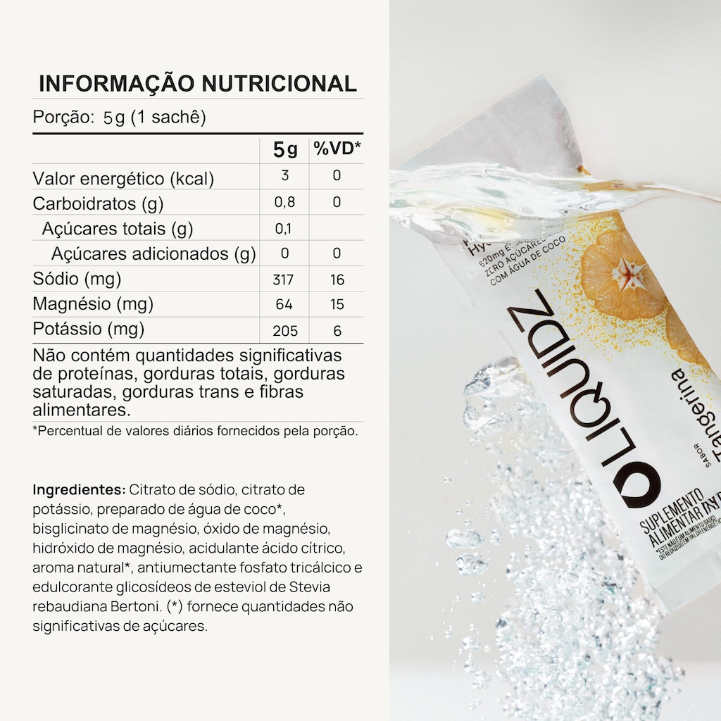 Imagem 2 do produto Kit 3 Caixas LIQUIDZ® - Eletrólitos Zero Açúcares - Tangerina - 42 sachês