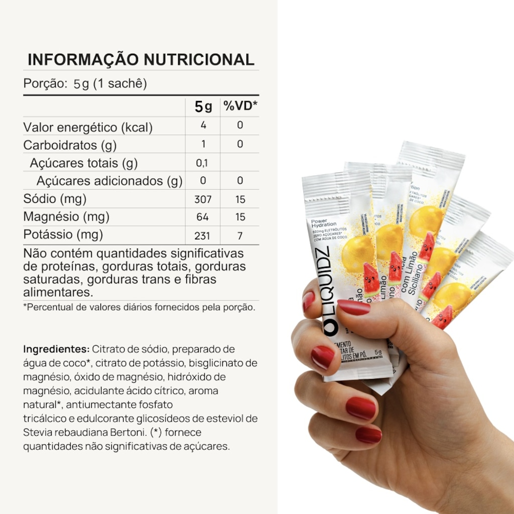 Imagem 2 do produto Kit 2 Caixas LIQUIDZ® - Eletrólitos Zero Açúcares - Limão Siciliano - 28 sachês
