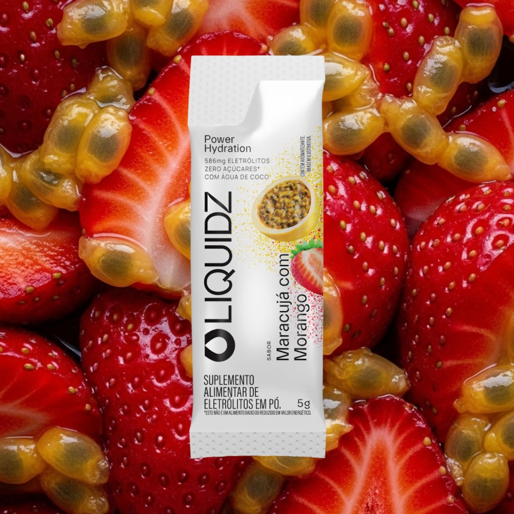Imagem 5 do produto LIQUIDZ® - Eletrólitos Zero Açúcares - Sabor Maracujá com Morango - 14 sachês
