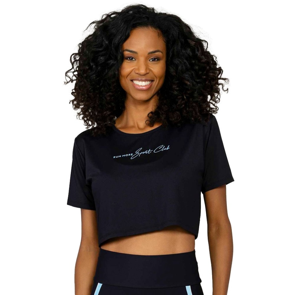 Blusa Cropped Run More Sport Club Feminina