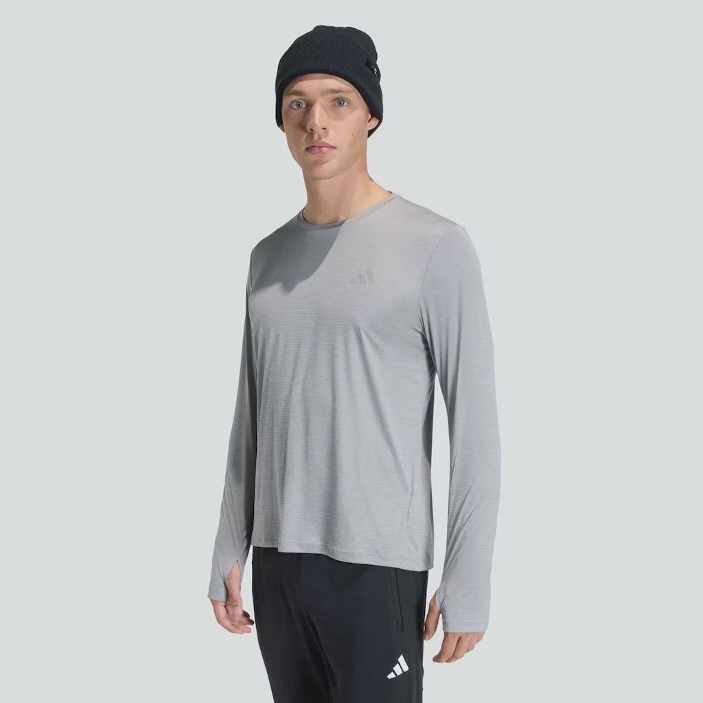 Camiseta adidas Run Ess Manga Longa Masculina