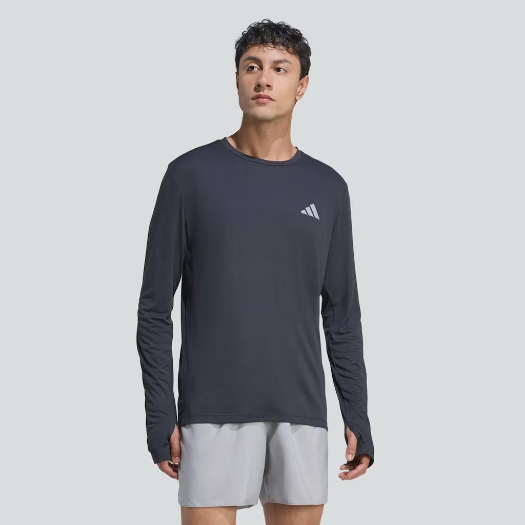Camiseta adidas Run Ess Manga Longa Masculina