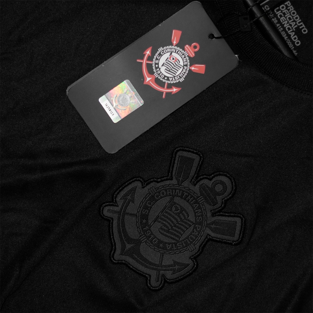 Imagem 3 do produto Camisa Corinthians Baby Look All Black Símbolo Coimbra - Feminino