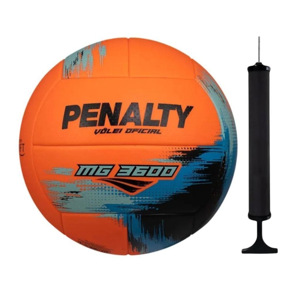 Kit Bola Vôlei Penalty MG 3600 XXV + Bomba de Ar