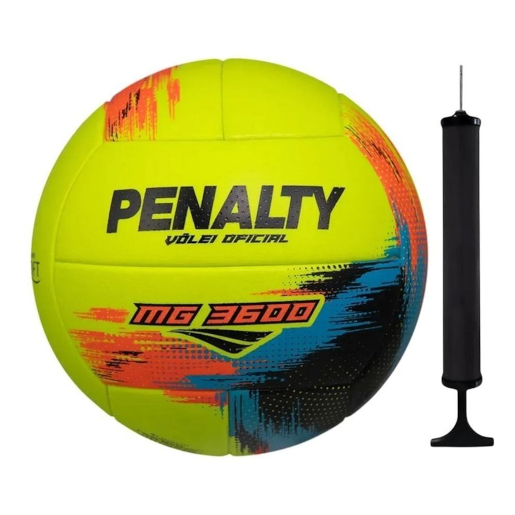 Kit Bola Vôlei Penalty MG 3600 XXV + Bomba de Ar