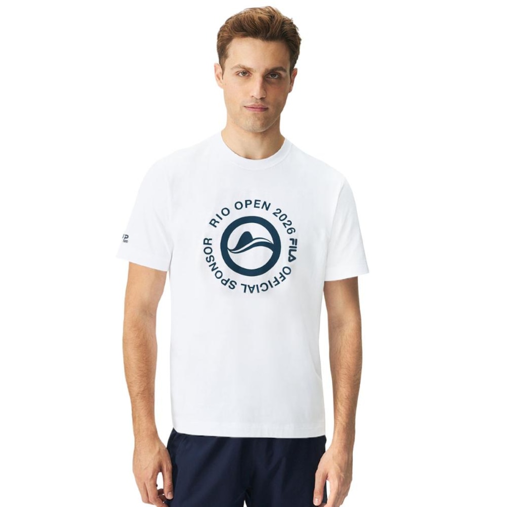 Camiseta Fila Regular Official Sponsor Rio Open 26 Masculina