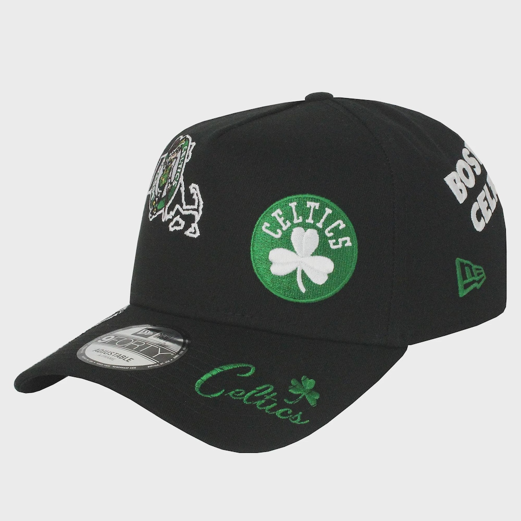 Boné New Era 9Forty A-Frame NBA All Over Boston Celtics Masculino