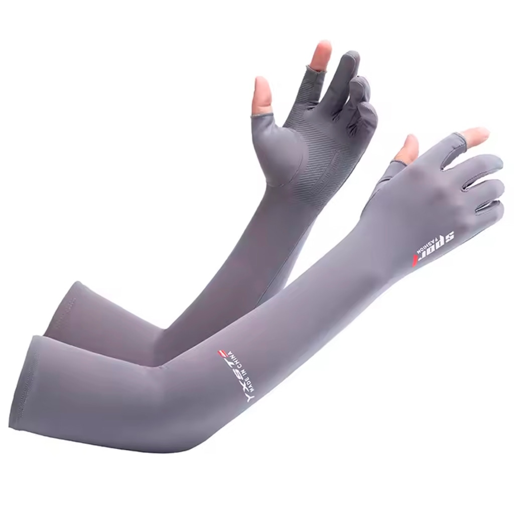 Manguito Térmico Compressão Gold Sports Dedos Dry Proteção UV+50  2 pçs