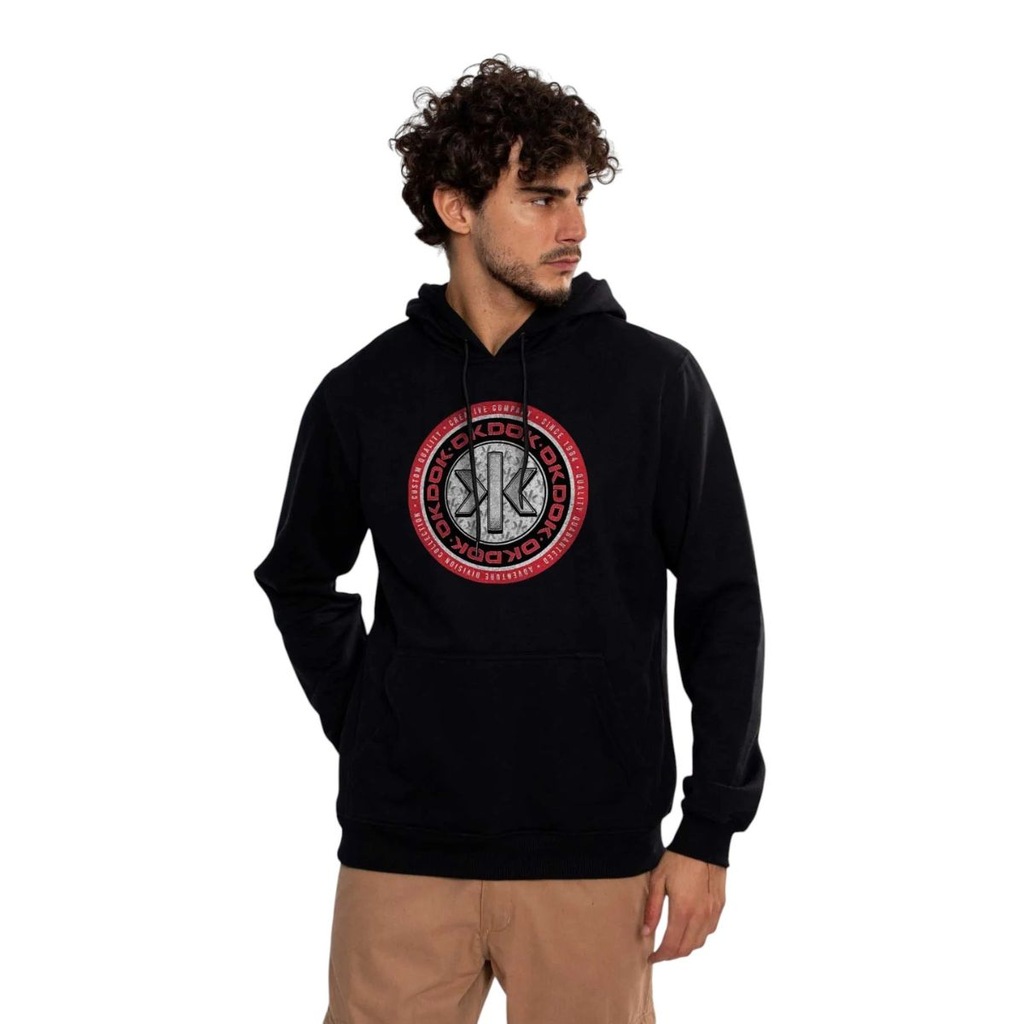 Moletom Canguru Okdok Essence Seaside Logo Masculino