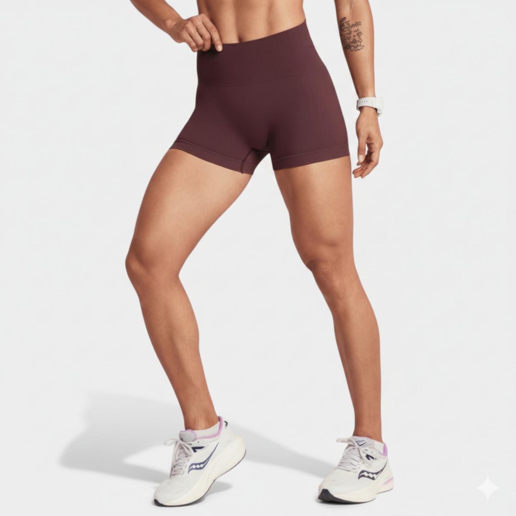 Imagem 3 do produto Short Legging Lupo Canelado Seamless - Vinho