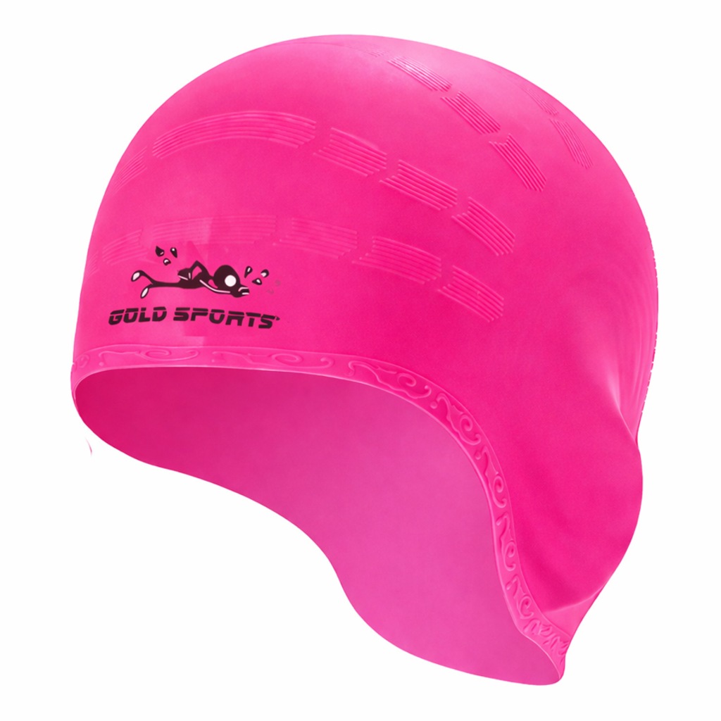 Touca De Natação Gold Sports Ergononico Ultra III Confort De Silicone - Com Cobertura das Orelhas