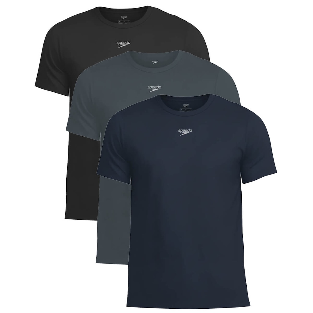 Kit 3 Camisetas Esportiva Stretch Speedo Masculina
