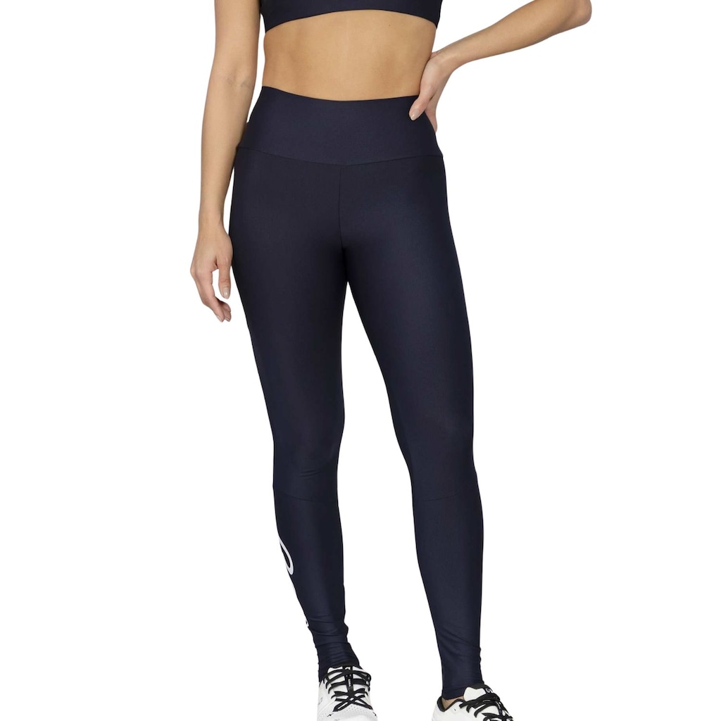 Calça Legging Blocking Com Bolso Run More Feminino
