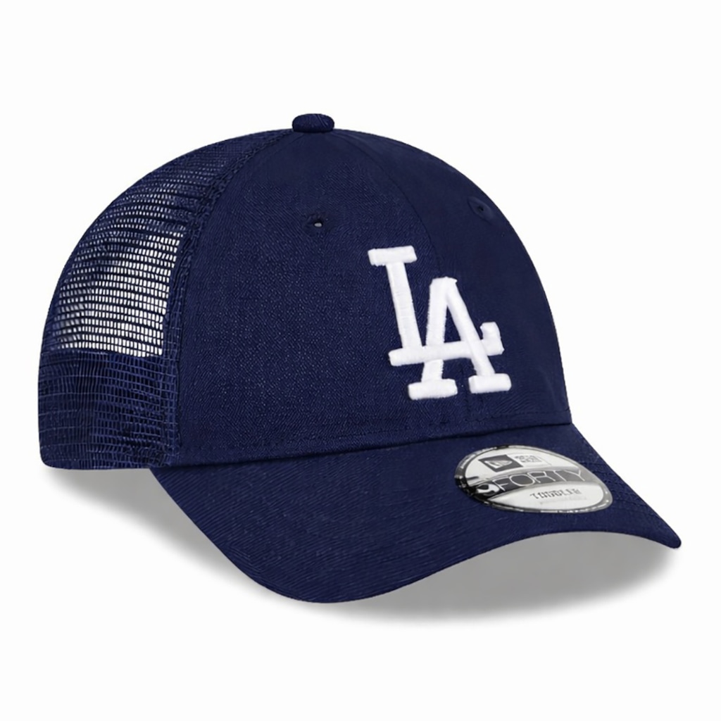 Boné New Era 9FORTY Trucker Q126 Los Angeles Dodgers Aba Curva