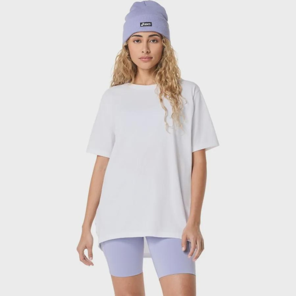 Camiseta ASICS Nagino Oversized Manga Curta Sleeve Feminina