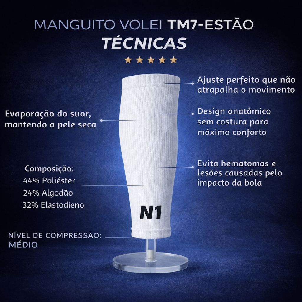 Imagem 2 do produto Manguito Protetor Antebraço Volei N1 Sport Slide