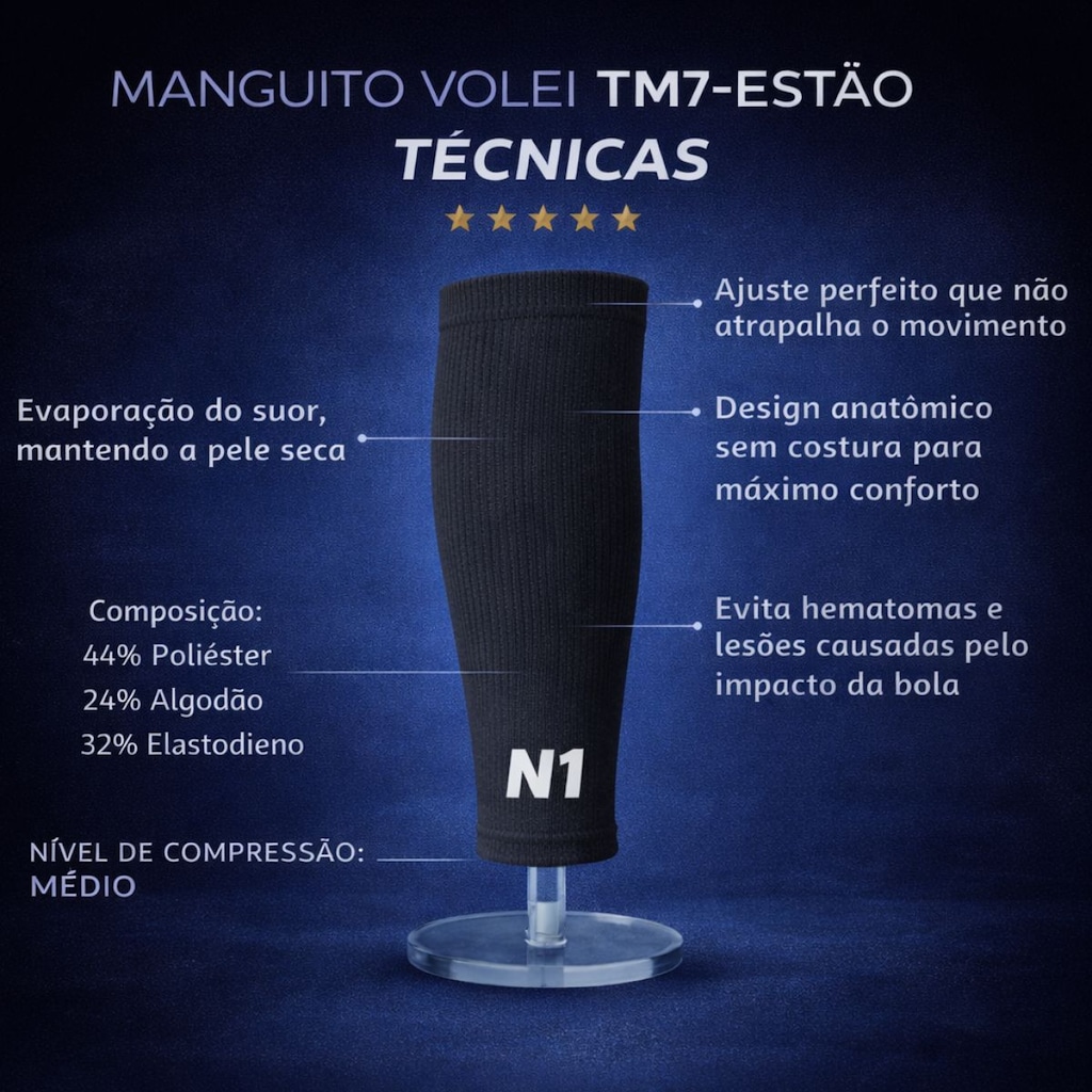 Imagem 2 do produto Manguito Protetor Antebraço Volei N1 Sport Slide
