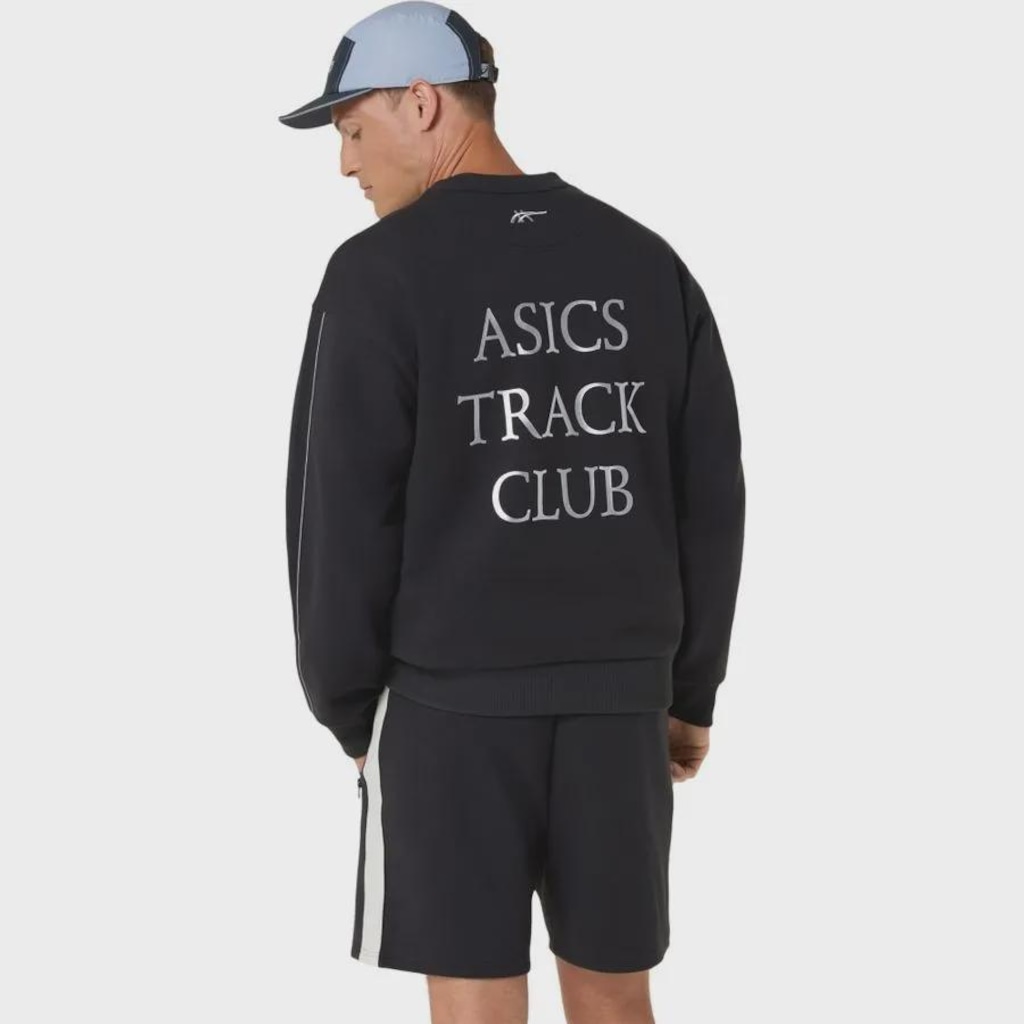 Imagem 3 do produto Camiseta Asics ML Track Club Heritage Crew-Neck Masculino