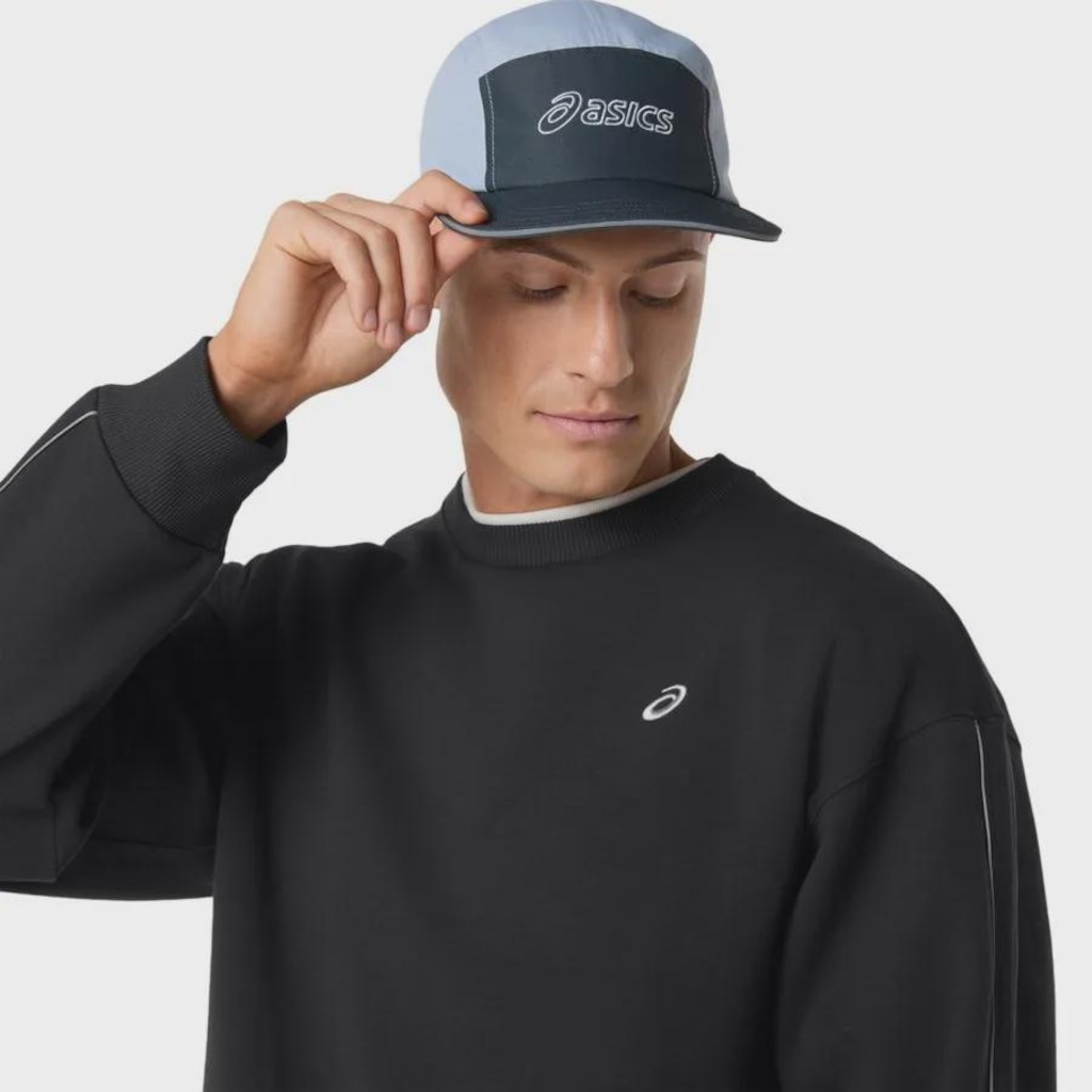 Imagem 4 do produto Camiseta Asics ML Track Club Heritage Crew-Neck Masculino