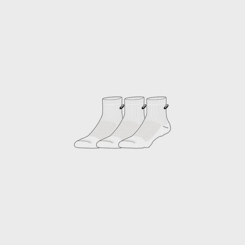 Imagem 4 do produto Meia ASICS Cano Médio Practice Quarter 3 Pack Unissex