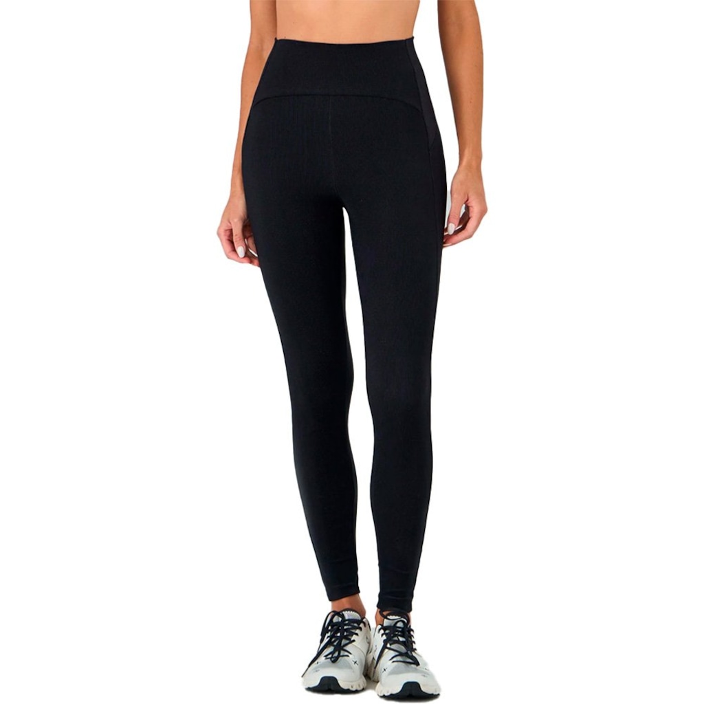 Calça Legging Alto Giro Rib Glow Feminina