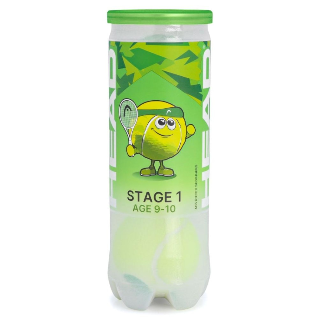 Bola De Tênis Head Stage 1 Verde - Tubo com 03 Bolas