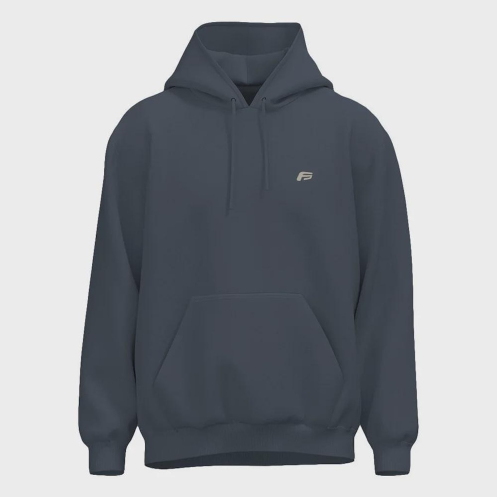 Blusão de Moletom Canguru Freesurf Logo Básico Casual Masculino