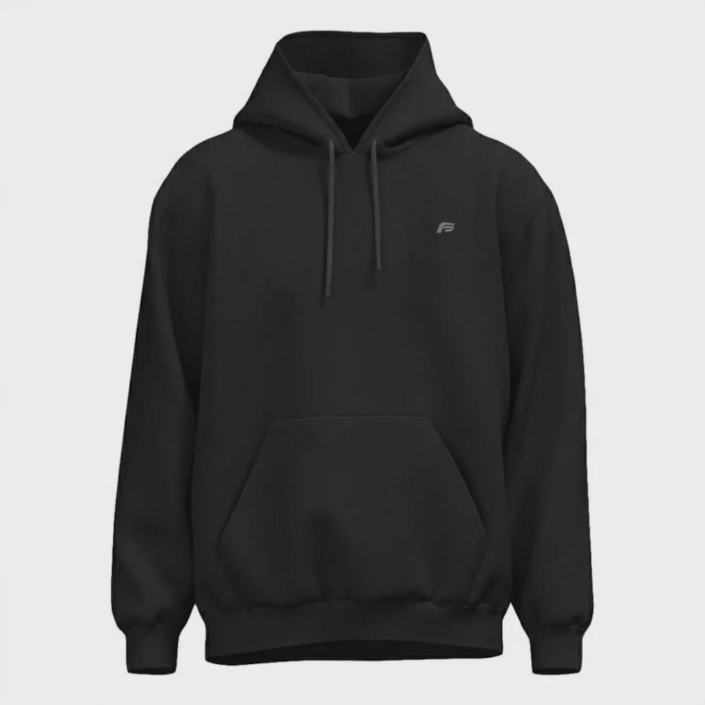 Blusão de Moletom Canguru Freesurf Logo Básico Casual Masculino