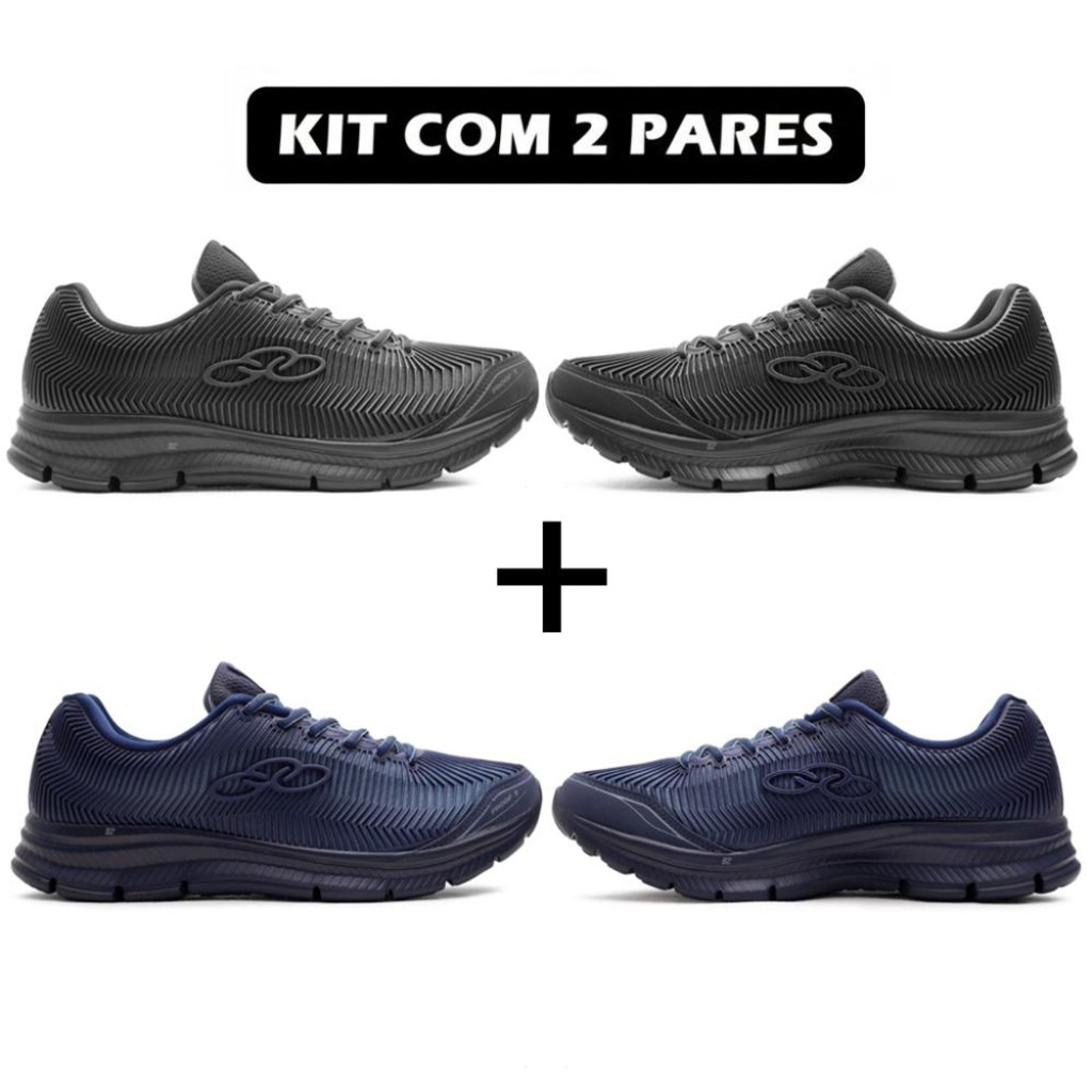 Kit 2 Pares de Tênis Olympikus Proof 3 Masculino