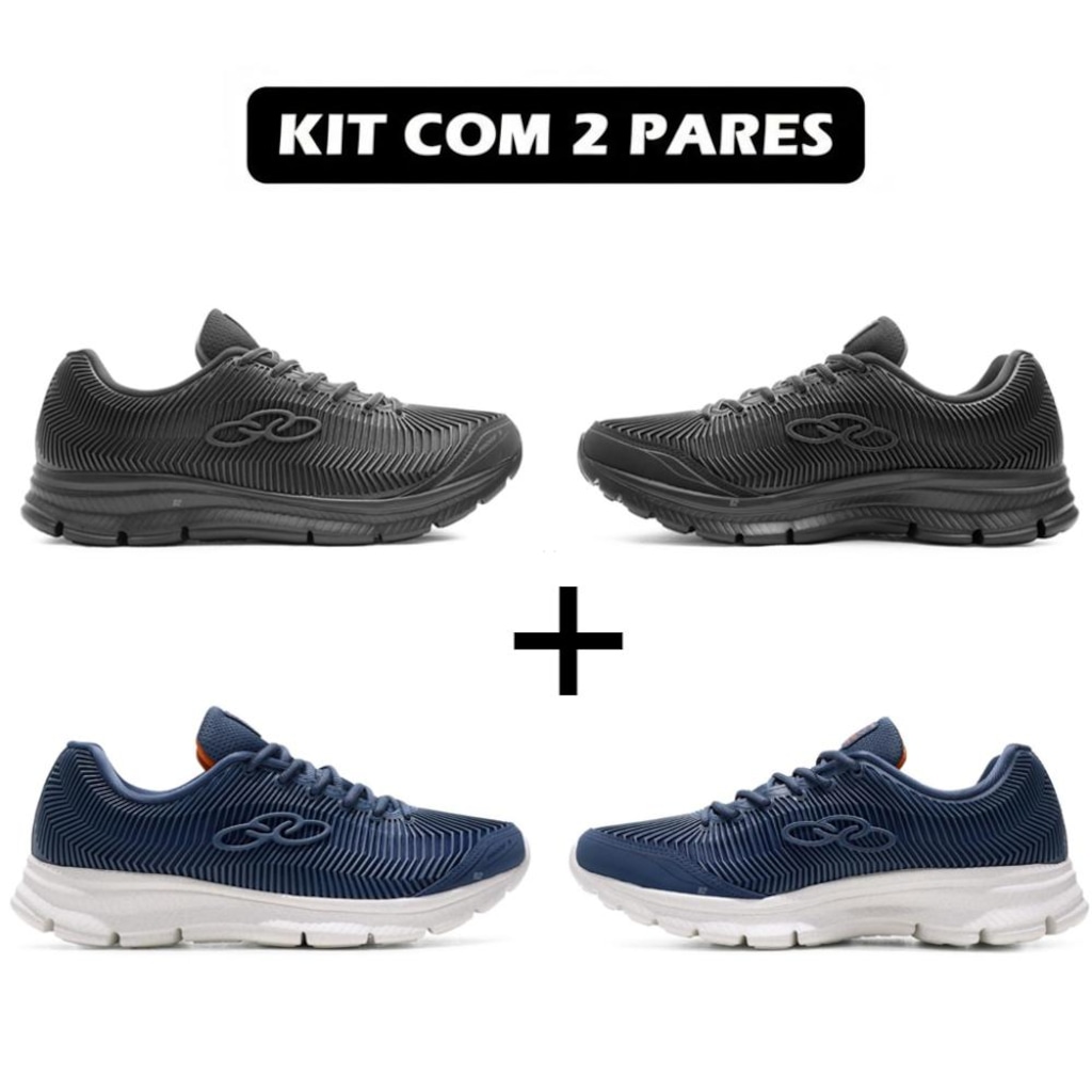 Kit 2 Pares de Tênis Olympikus Proof 3 Masculino