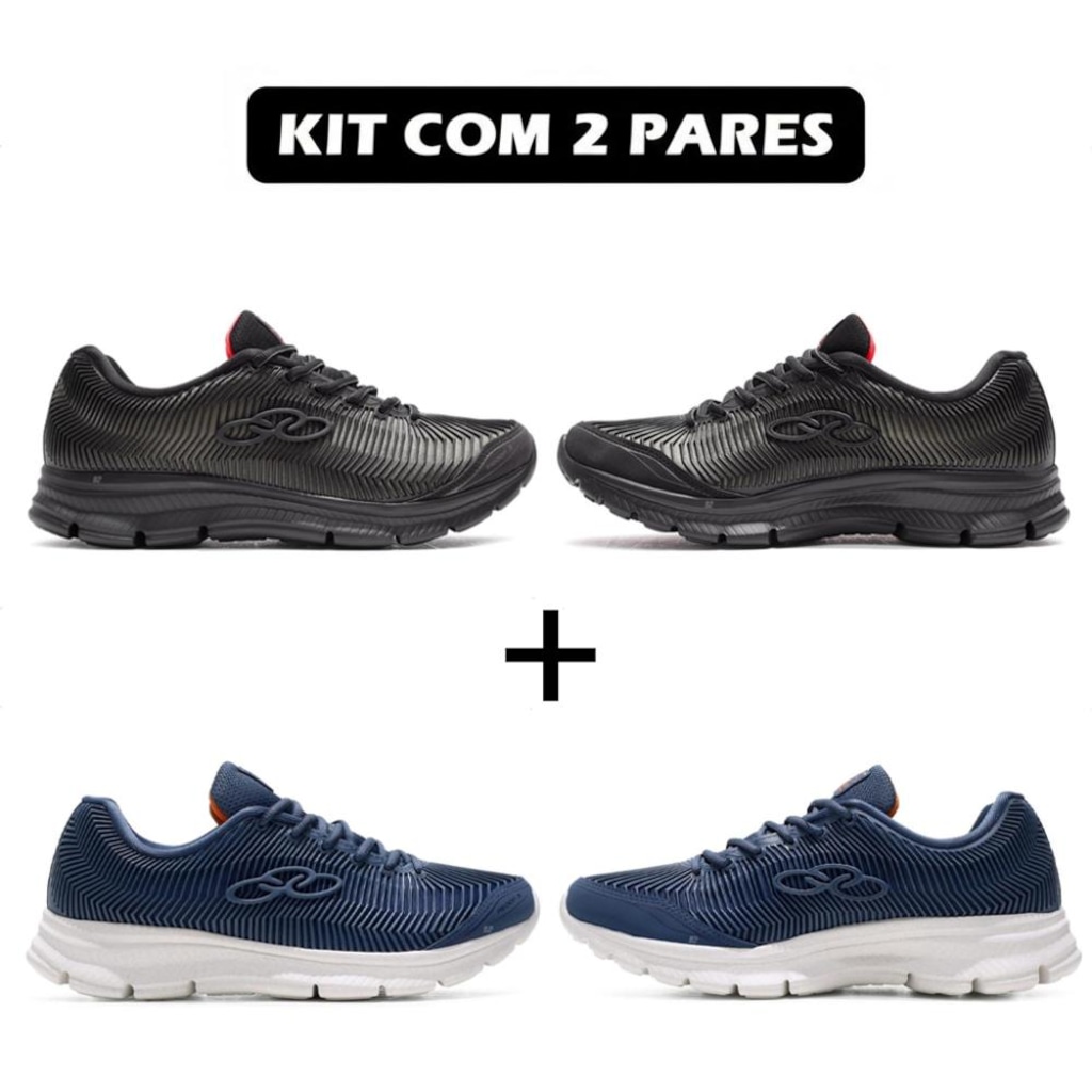 Kit 2 Pares de Tênis Olympikus Proof 3 Masculino