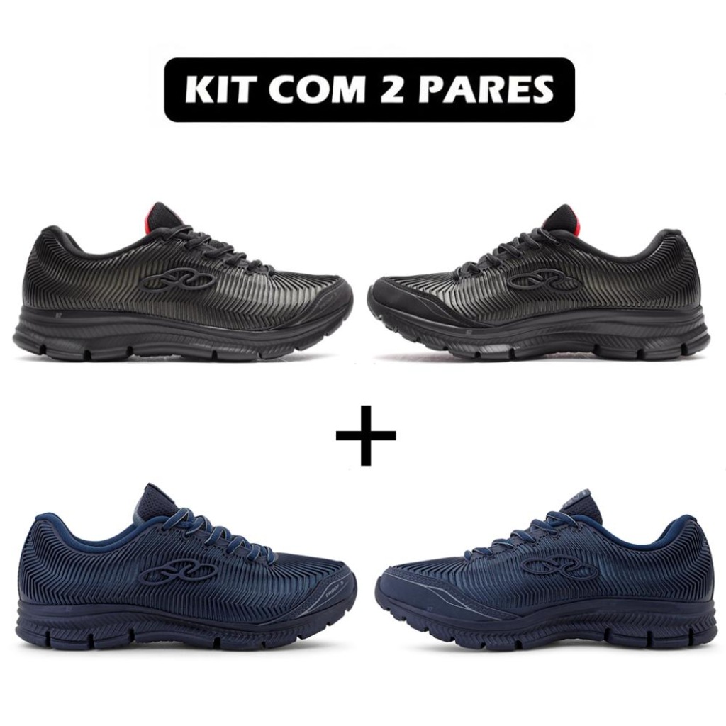 Kit 2 Pares de Tênis Olympikus Proof 3 Masculino
