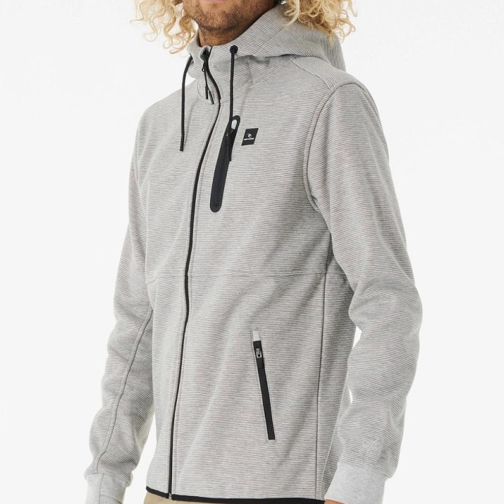 Imagem 3 do produto Moletom Rip Curl Aberto Anti Series Departed Zip Thru Grey Masculino
