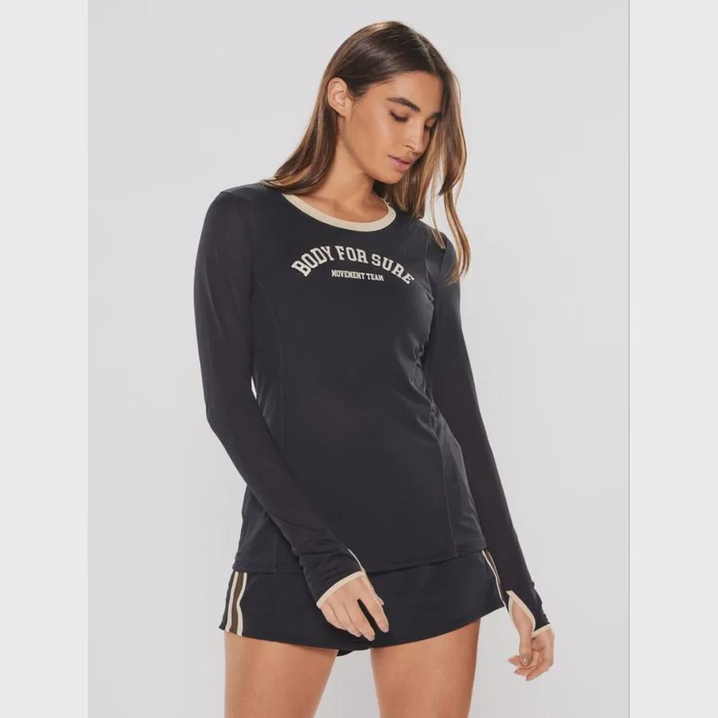 Imagem 5 do produto Camiseta Manga Longa Bodyforsure Estampada Push - Feminina
