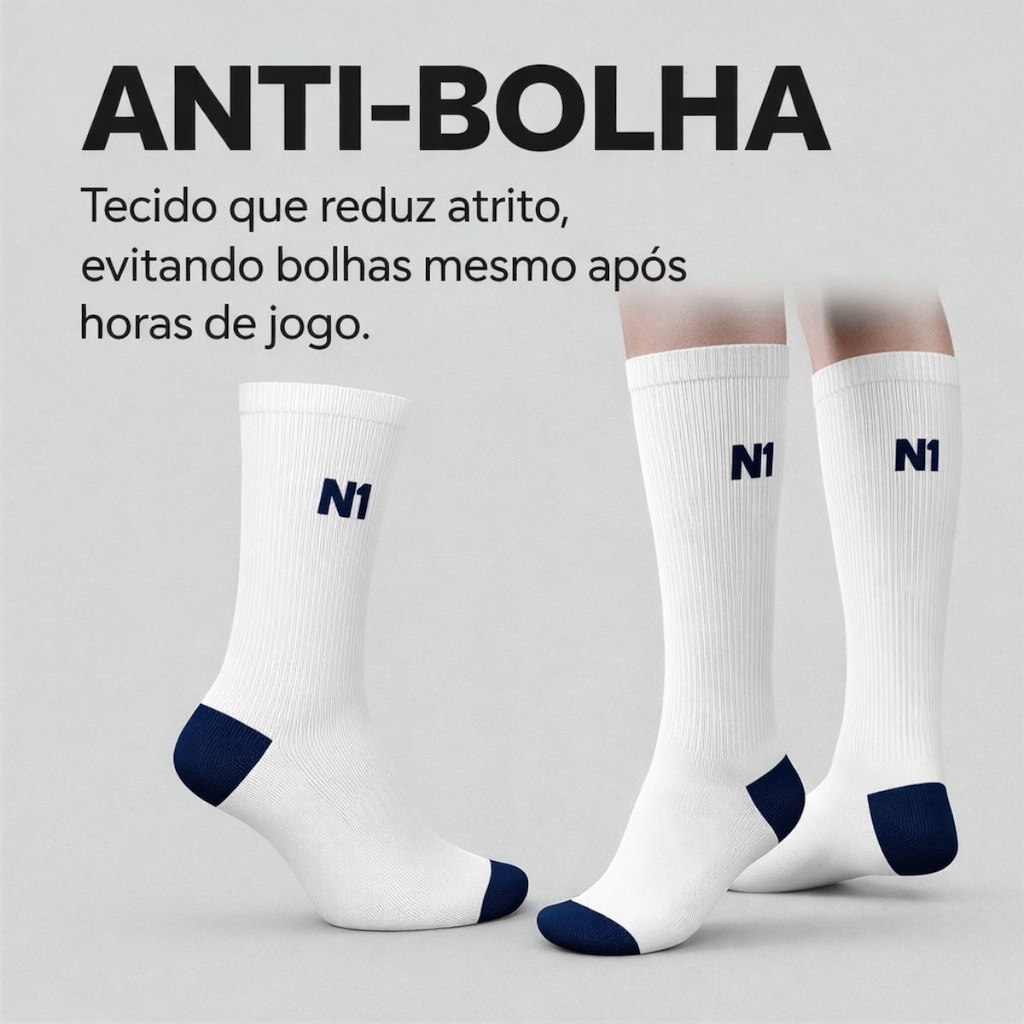 Imagem 4 do produto Meia Cano Alto Vôlei Seleção Brasileira N1 Sport Unissex