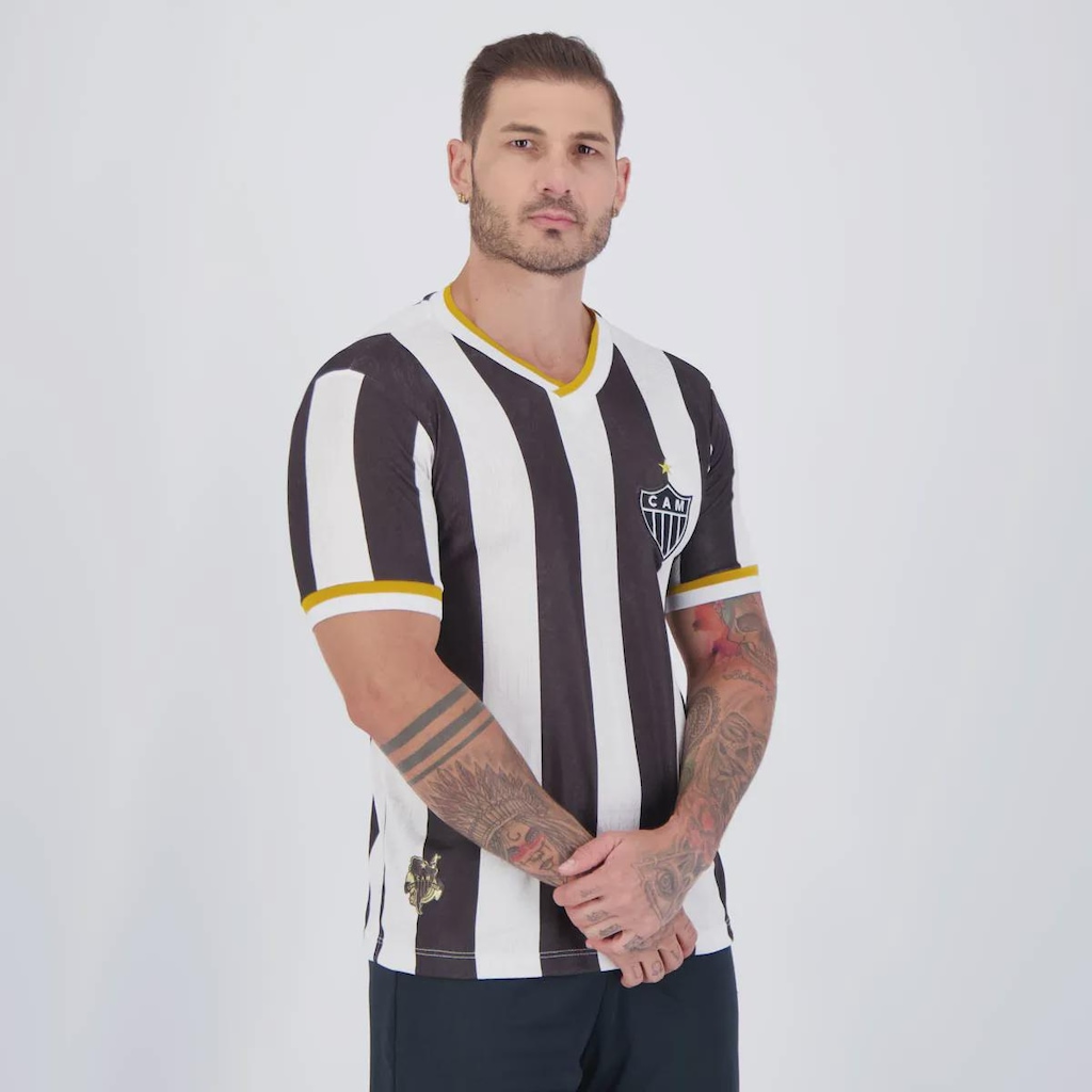 Imagem 2 do produto Camisa do Atlético Mineiro Retrô 2013 Listrada Masculina