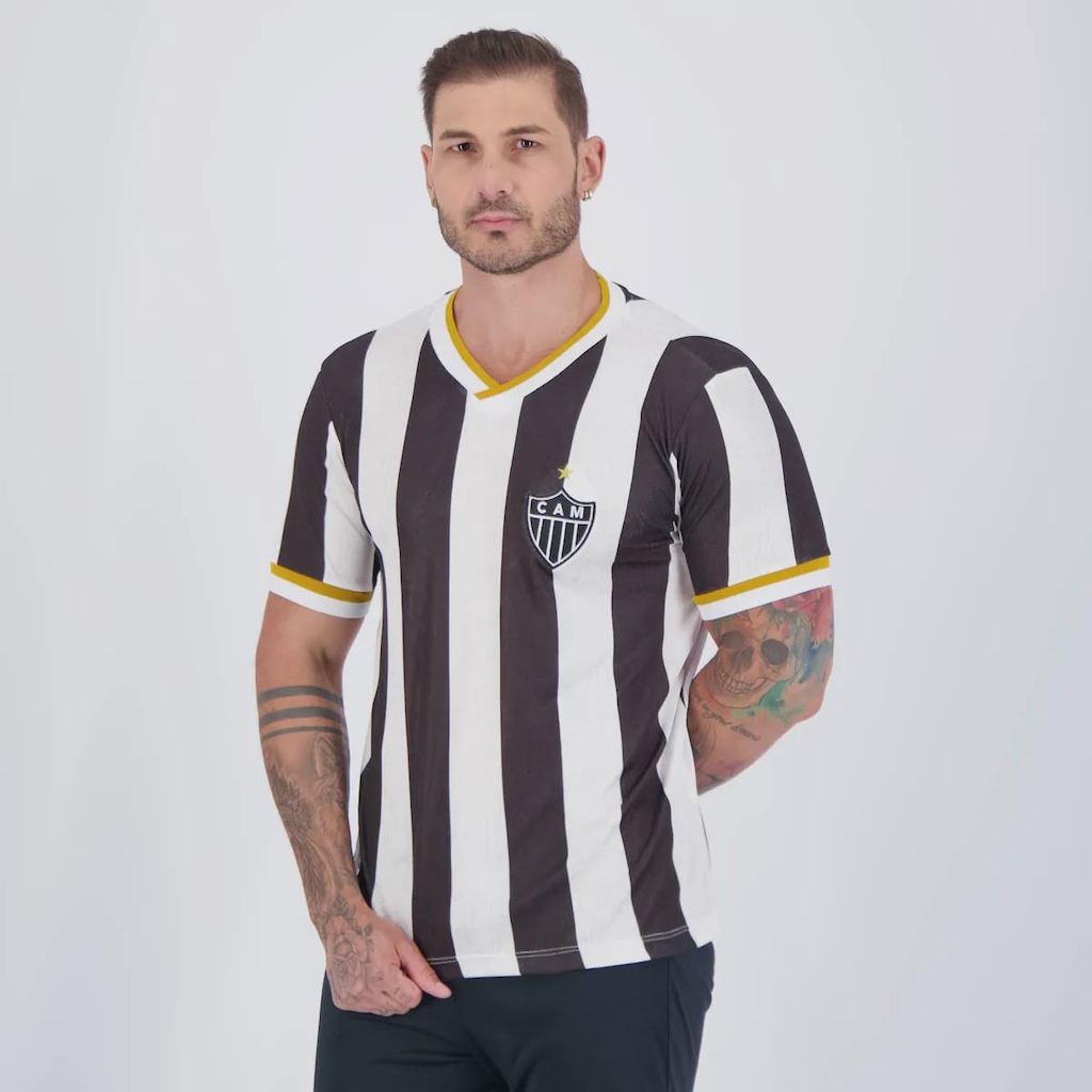 Imagem 3 do produto Camisa do Atlético Mineiro Retrô 2013 Listrada Masculina