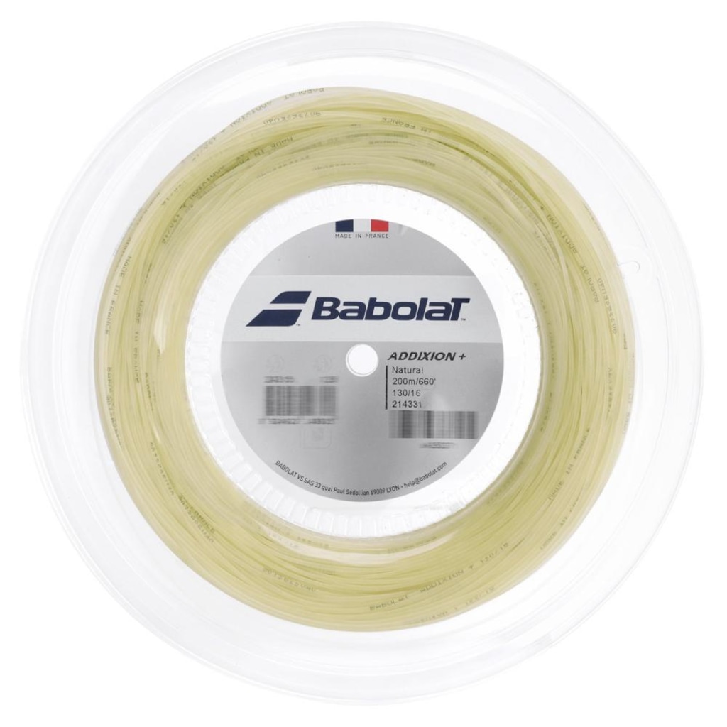 Corda Babolat Addixion + 16 1.30mm - Rolo com 200 Metros