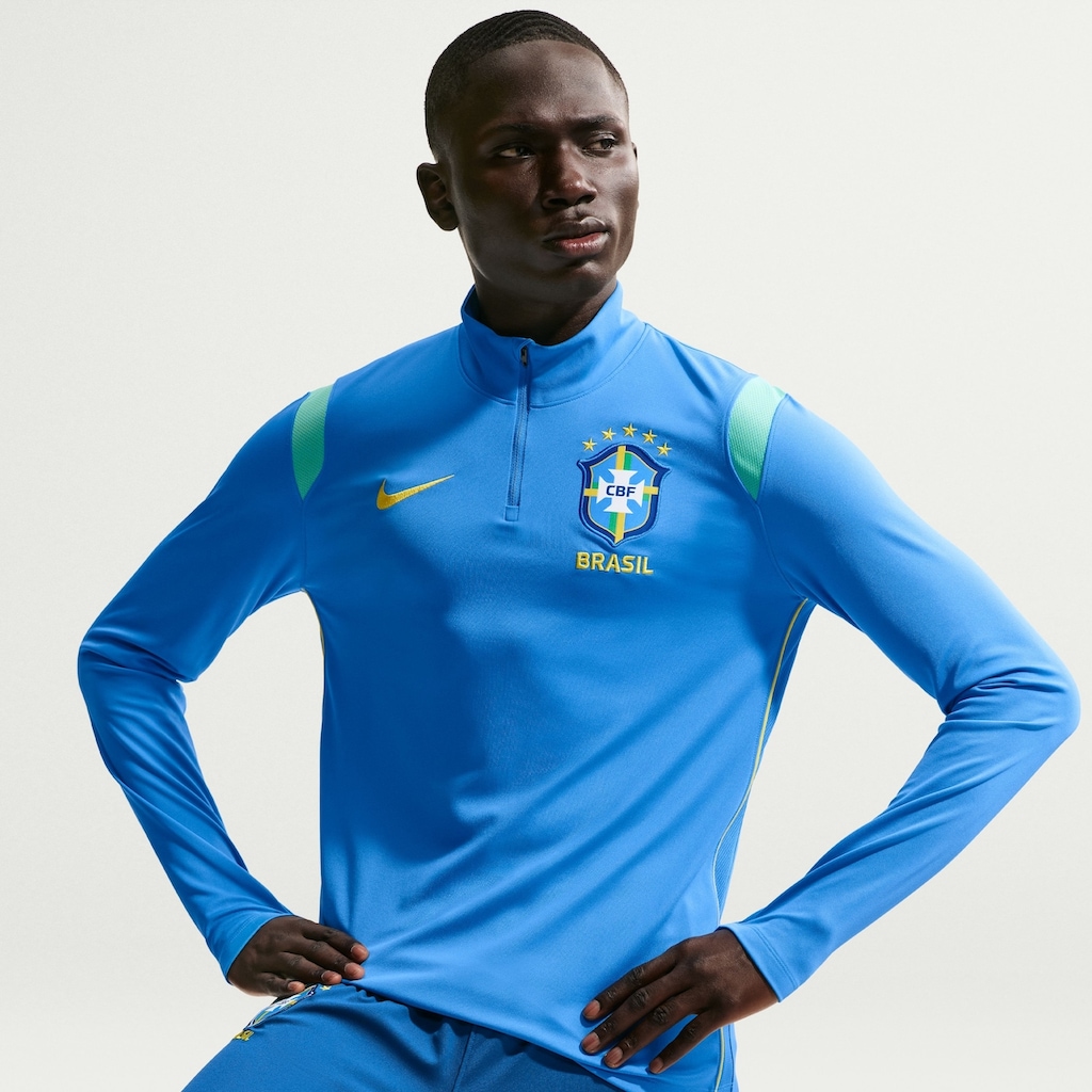 Camiseta Brasil Nike Manga Longa Academy Pro Masculina