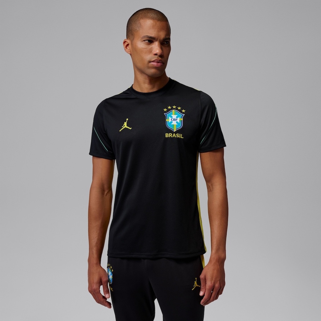 Camiseta Brasil Dri-FIT Jordan Strike 26/27 Treino Masculina