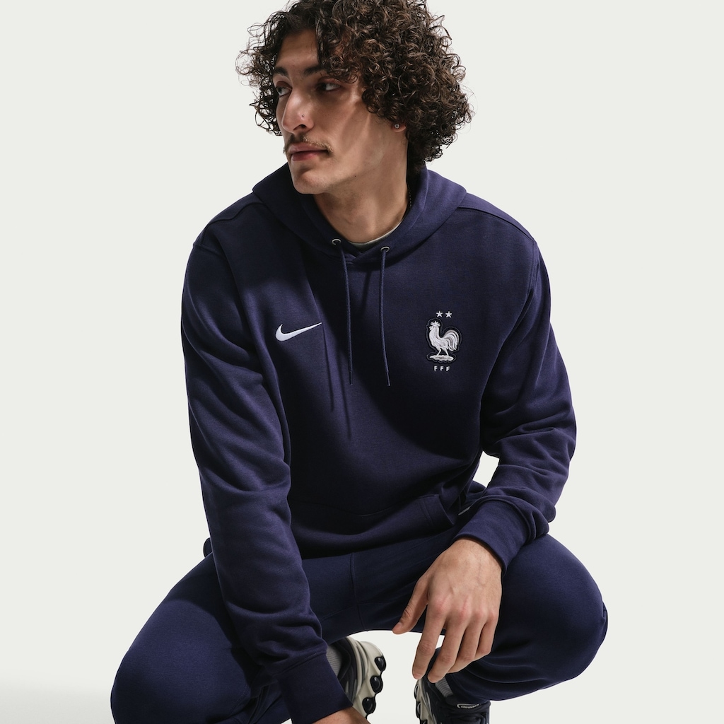 Blusão da França Nike Club French Terry Masculino