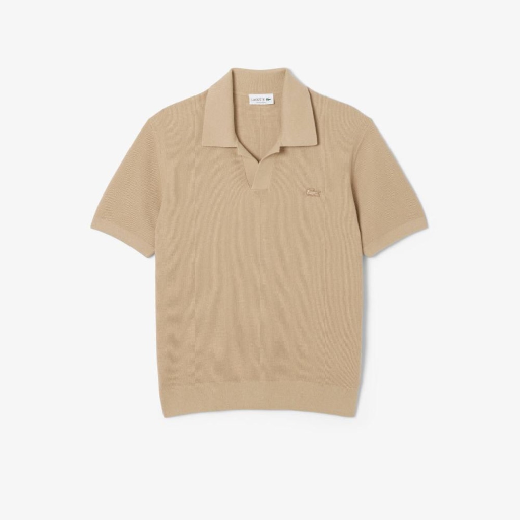 Suéter de Colarinho Polo Aberto de Algodão Misto Lacoste Unissex