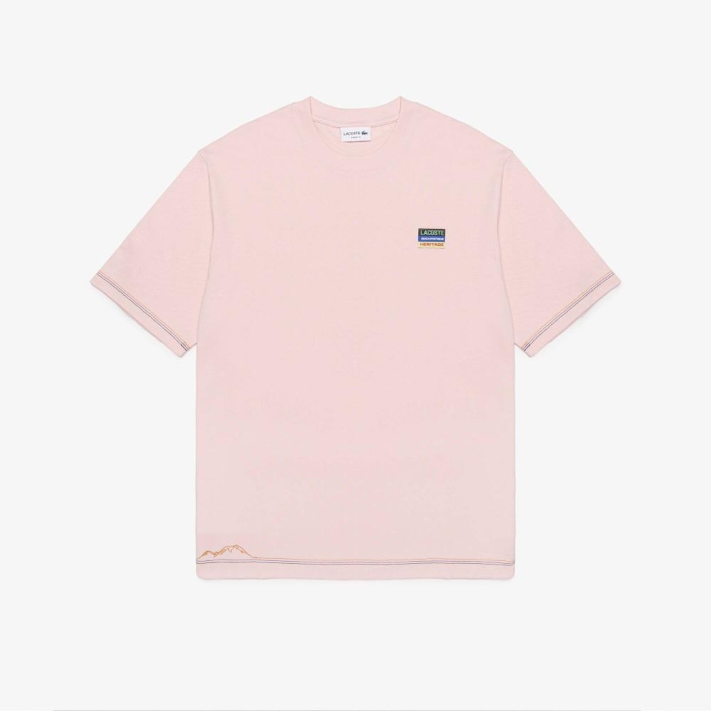 Camiseta Manga Curta com Modelagem Ampla em Petit Piqué Lacoste Unissex