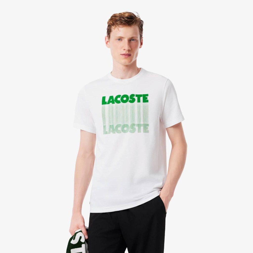 Camiseta Ultra-Dry Estampa Esportiva Lacoste Masculina