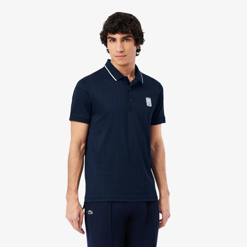 Camiseta Polo Tennis Heritage Ultra Dry Stretch Lacoste Masculina