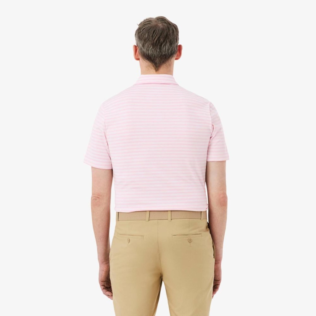 Imagem 2 do produto Camiseta Polo Golf Modelagem reta Ultra Dry Listrada Lacoste Masculina