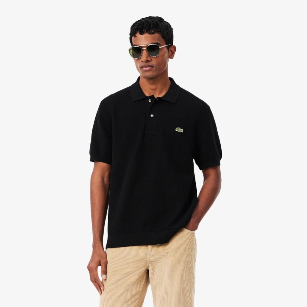Camiseta Polo em malha de caimento clássico Lacoste Masculina - Foto 1