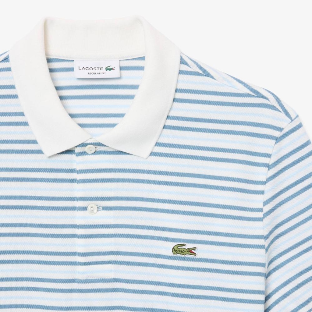 Imagem 5 do produto Camiseta Polo em Petit Piqué Listrada Classic Fit Lacoste Masculina